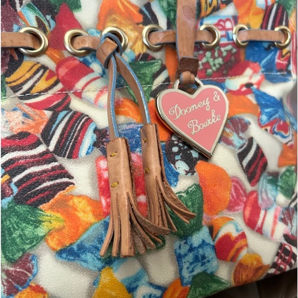 DOONEY & BOURKE Y2K CANDY PRINT TASSEL TOTE BAG EUC - Picture 12 of 16